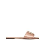 Eleanor Pave Slide Sandalen Tory Burch , Pink , Dames