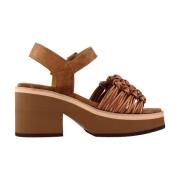 High Heel Sandals Alpe , Brown , Dames