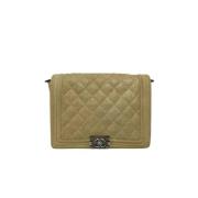 Pre-owned Suede chanel-bags Chanel Vintage , Beige , Dames