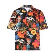 Bloemenprint Camp Kraag Shirt Moschino , Multicolor , Heren