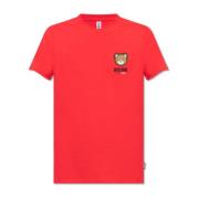 T-shirt met logo Moschino , Red , Heren