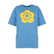 Blauwe Boke Flower Oversize T-Shirt Kenzo , Blue , Dames