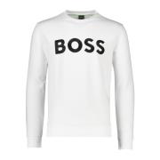 Groene Ronde Hals Sweater Hugo Boss , White , Heren