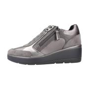 Stijlvolle Casual Sneakers voor Vrouwen Geox , Gray , Dames