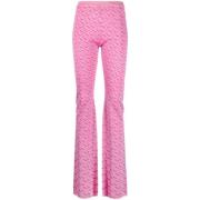 La Greca Jacquard Wijde Broek Versace , Pink , Dames