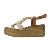 Elegante Gesp Sluiting Sleehak Sandalen Mtng , Beige , Dames