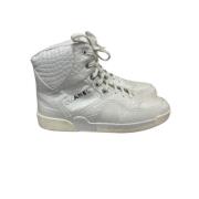 Pre-owned Leather sneakers Chanel Vintage , White , Dames