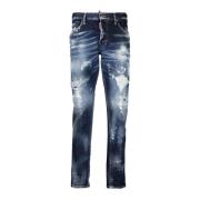 Donkere Distressed Regular Fit Jeans Dsquared2 , Blue , Heren