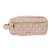 Elegante Logo Print Toilettas Carlo Colucci , Beige , Dames