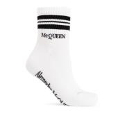 Katoenen sokken met logo Alexander McQueen , White , Dames