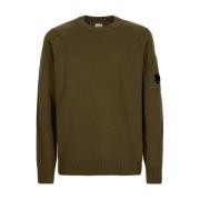 Klassieke Crew Neck Lambswool Trui C.p. Company , Green , Heren