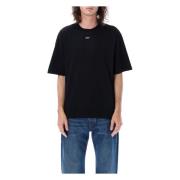 Zwart Skate T-Shirt met OFF Print Off White , Black , Heren