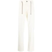 Leather Trousers Canali , White , Heren