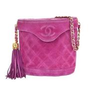 Pre-owned Suede chanel-bags Chanel Vintage , Purple , Dames