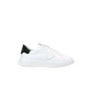 Witte Kalverleren Sneakers met Zwarte Hiel Philippe Model , White , He...