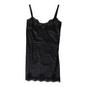 Zwarte Kant Zijden Camisole Top Dolce & Gabbana , Black , Dames