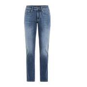 Blauwe Denim 5-Pocket Jeans Camel Active , Blue , Heren