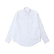 Boxy Fit Katoenen Poplin Overhemd Ami Paris , White , Heren