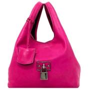 Pre-owned Leather handbags Loewe Pre-owned , Pink , Dames