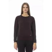 Trendy Bruine Wollen Trui Baldinini , Brown , Dames