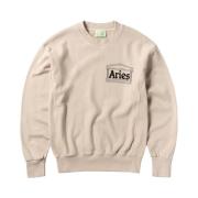 Premium Temple Sweatshirt Aries , Beige , Heren