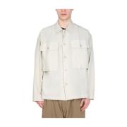 Militaire Zijden Shirt YMC You Must Create , Beige , Heren