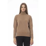 Trendy Beige Wol Turtleneck Sweater Baldinini , Beige , Dames