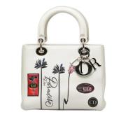 Pre-owned Leather dior-bags Dior Vintage , White , Dames