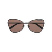 Metalen Zonnebril Balenciaga , Brown , Unisex