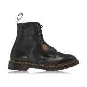 Zwarte Leren Veterschoenen Dr. Martens , Black , Heren