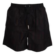 Zwarte Print Heren Beachwear Shorts Zwemkleding Dsquared2 , Black , He...