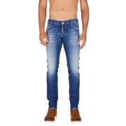 Klassieke Blauwe Straight Jeans Dsquared2 , Blue , Heren