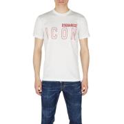 Iconisch Heren T-Shirt Dsquared2 , White , Heren