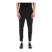 Stretch Slim-Fit Wol Skinny Dan Broek Dsquared2 , Black , Heren