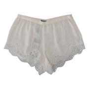 Witte Zijden Bloemenkant Lingerie Shorts Dolce & Gabbana , White , Dam...