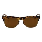 Bruin Goud Acetaat Havana Zonnebril Dolce & Gabbana , Brown , Dames