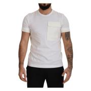 Flap Pocket Korte Mouwen T-shirt Dolce & Gabbana , White , Heren