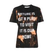 T-shirt gewone S/s w/Nature is geen plek om te bezoeken, het is ons hu...