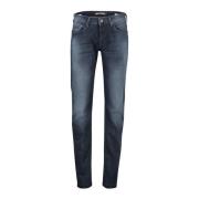 Donkerblauwe 5-Pocket Broek MAC , Blue , Heren