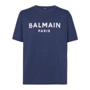 Paris T-shirt Balmain , Blue , Heren