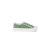 Geborduurde Groene Denim Sneakers Dior , Green , Dames