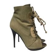 Pre-owned Canvas boots Giuseppe Zanotti Pre-owned , Green , Dames