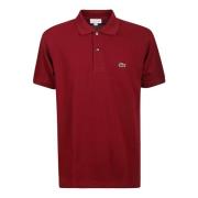 Stijlvolle Bordeaux Katoenen Polo Shirt Lacoste , Brown , Heren