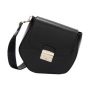 Geometrische Mini Crossbody met Iconische Sluiting Furla , Black , Dam...