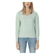 Gebreide kleding met V-hals Guess , Green , Dames