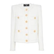 Tweed jasje Balmain , White , Dames