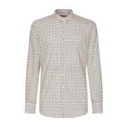 DG-Print Overhemd met Lange Mouwen Dolce & Gabbana , White , Heren