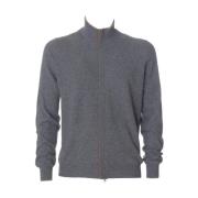 Cardigan Zip Gran Sasso , Gray , Heren