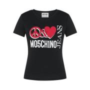 Stijlvolle T-shirt Moschino , Black , Dames