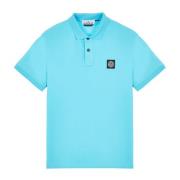 Turquoise Slim Fit Polo Shirt Stone Island , Blue , Heren